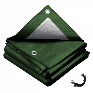 Bâche de protection universelle - 150g - 3 x 4 - Gris et vert