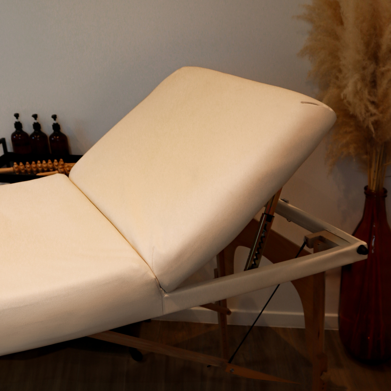Table de massage bois - 3 Zones - Beige