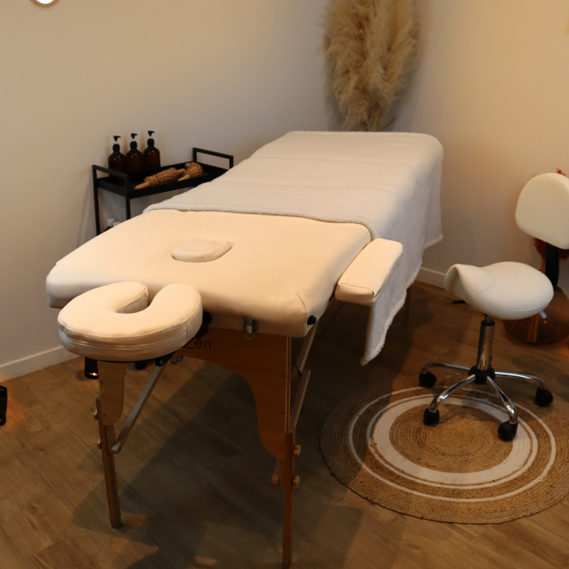 Table de massage bois - 2 Zones - Beige