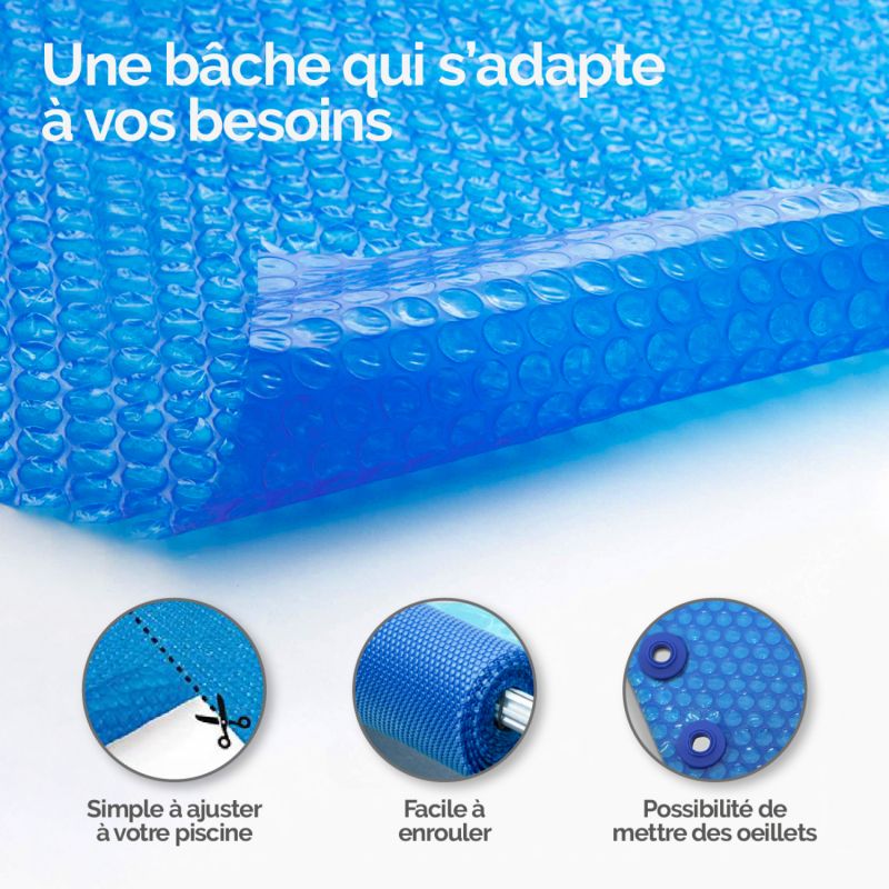 Bâche à bulles 3 x 11 m - 300 Microns - Bleu