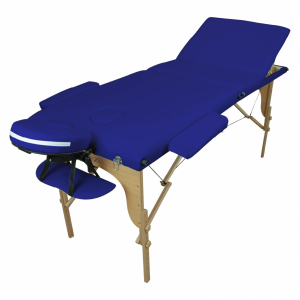 Table de massage bois - 3 Zones - Bleu azur