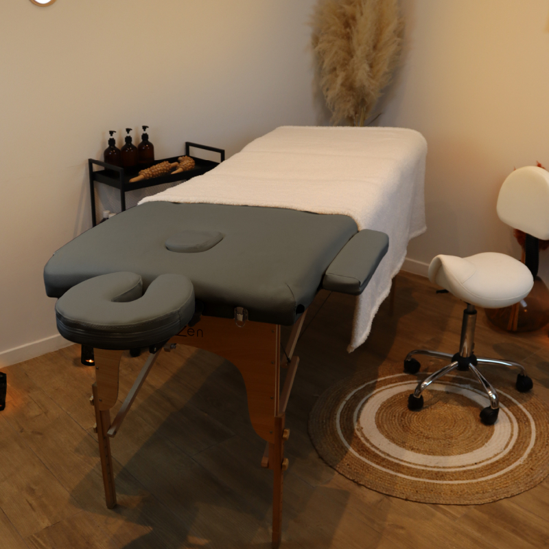 Table de massage bois - 3 Zones - Gris