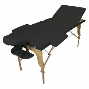 Table de massage bois - 3 Zones - Noir