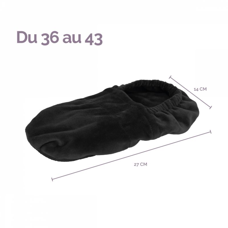 Chaussons chauffants - Du 36 au 43 - Noir