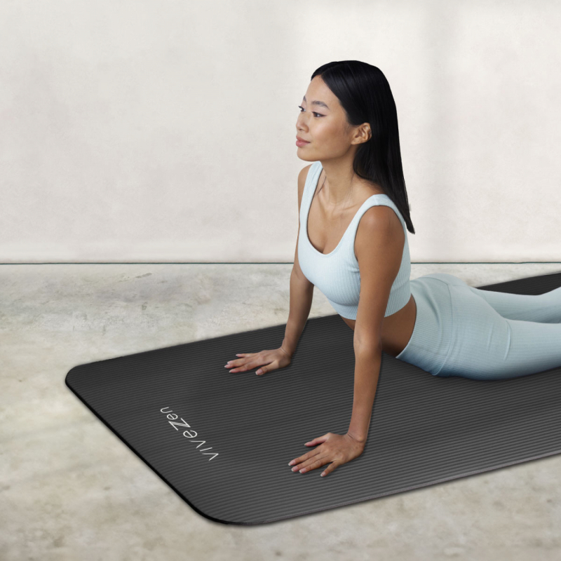Tapis de yoga - 180 x 60 cm - Gris