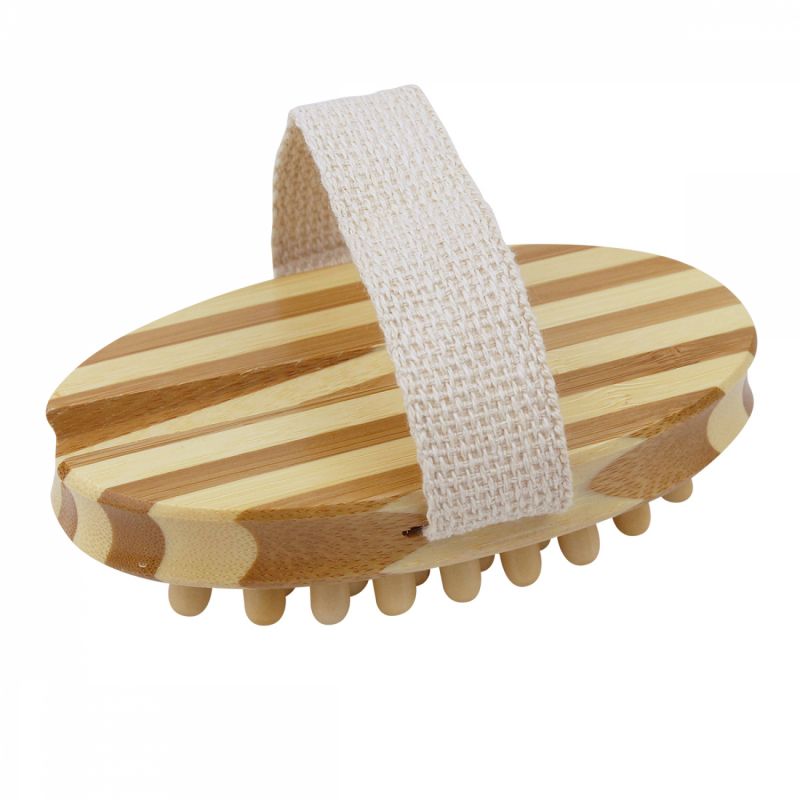 Brosse de massage en bambou avec manche amovible - 42 cm