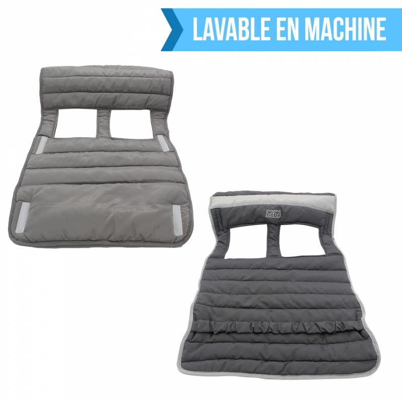 Lot de 2 protèges chariots - Baby Protect - Gris foncé