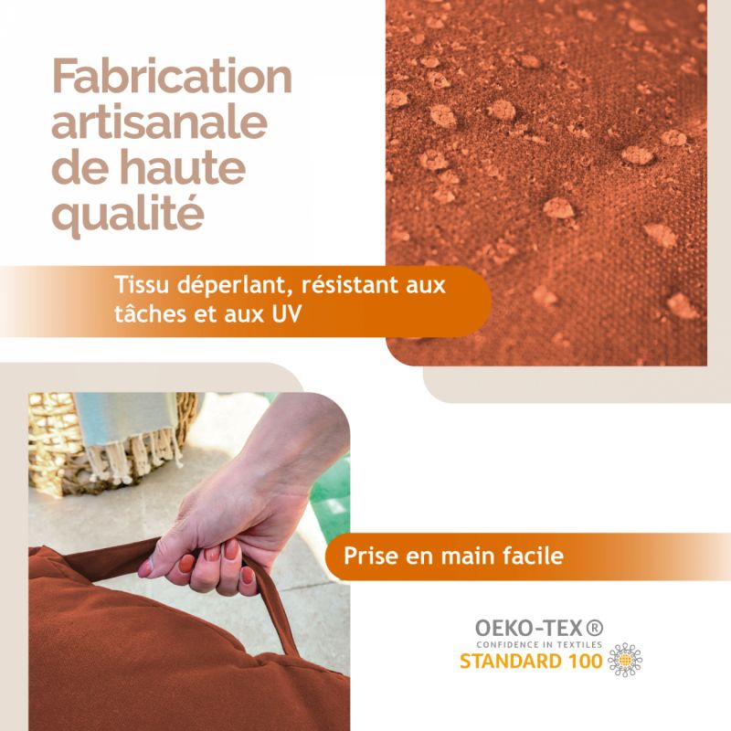 Kit de coussins capitonnés pour palette - Terracotta