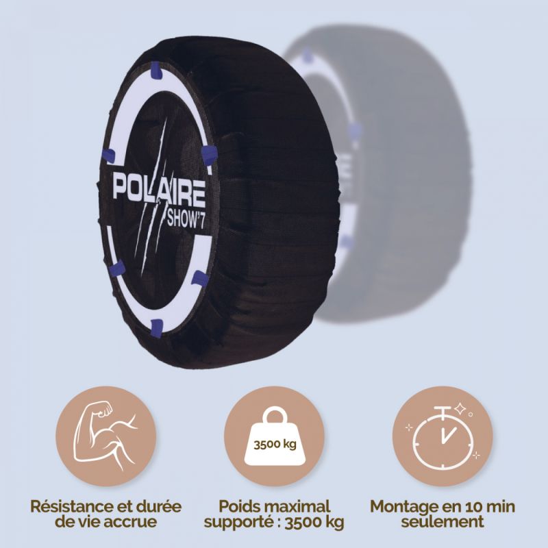 Chaussettes neige SHOW'7 83 Polaire (215/55R18)