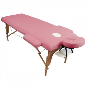 Kit complet de housses pour table de massage - Éponge - Rose pastel