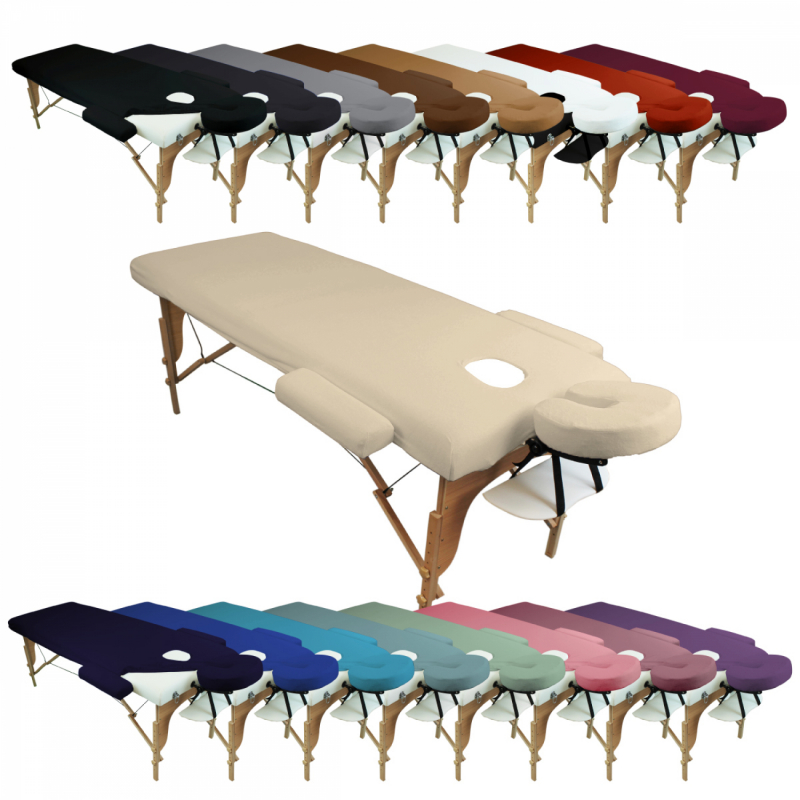 Kit complet de housses pour table de massage - Éponge - Beige