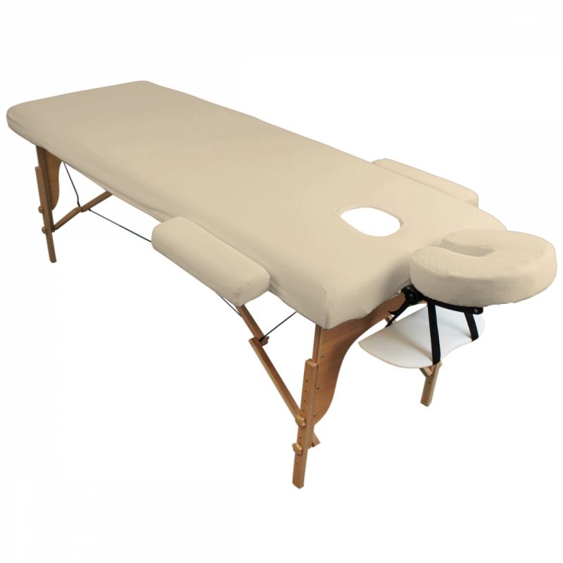 Kit complet de housses pour table de massage - Éponge - Beige