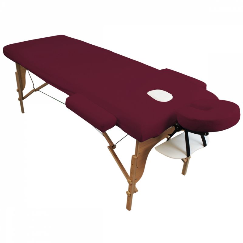 Kit complet de housses pour table de massage - Éponge - Prune