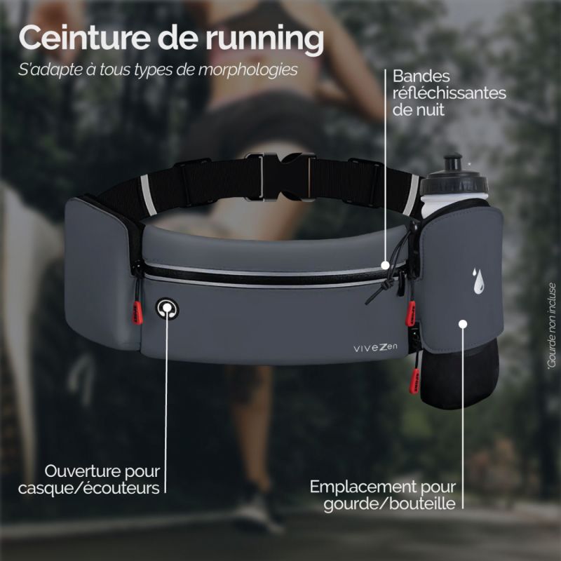 Ceinture de running - Bleu gris