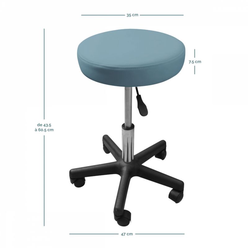 Tabouret réglable - Confort - Bleu pastel