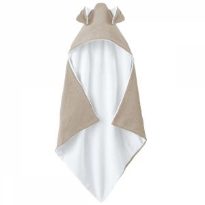 Cape de bain - 75 x 75 cm - Lapin - Beige