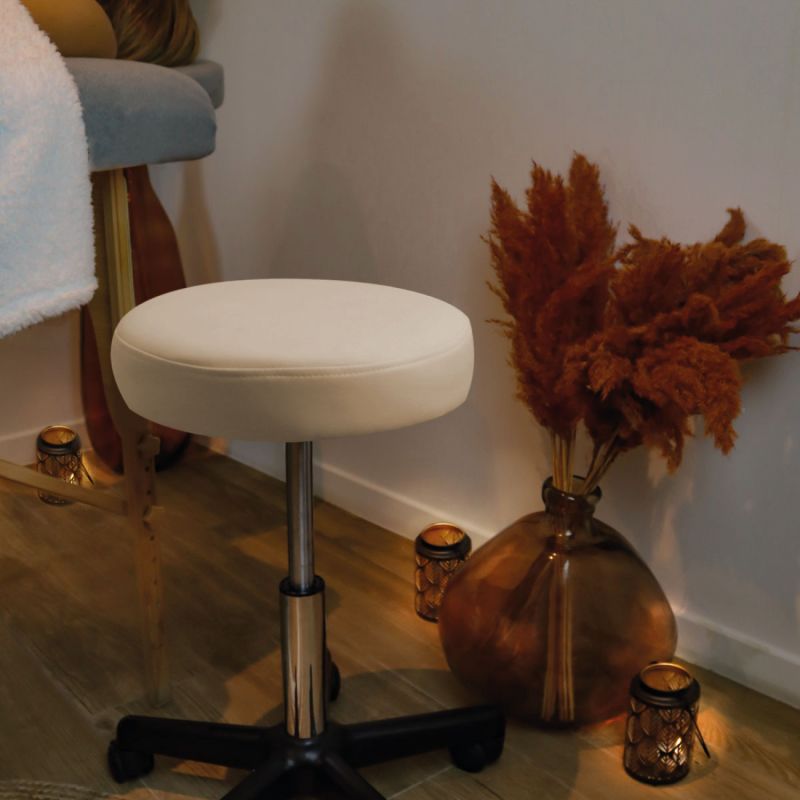 Tabouret réglable - Confort - Beige
