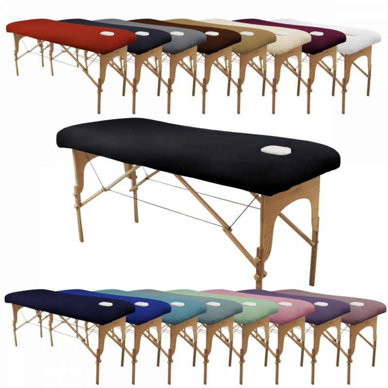 Drap-housse pour table de massage - Éponge - Noir