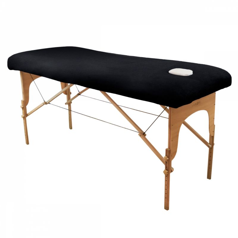 Drap-housse pour table de massage - Éponge - Noir