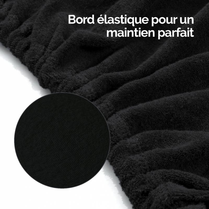 Drap-housse pour table de massage - Éponge - Noir