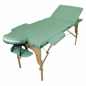 Table de massage bois - 3 Zones - Vert pastel