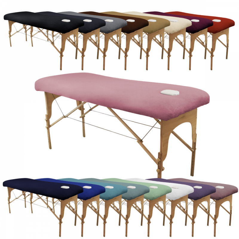 Drap-housse pour table de massage - Éponge - Rose pastel