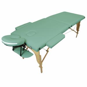 Table de massage bois - 2 Zones - Vert pastel
