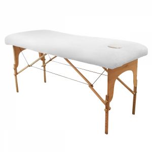 Drap-housse pour table de massage - Éponge - Blanc