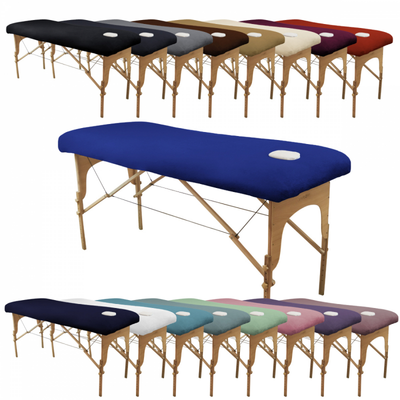 Drap-housse pour table de massage - Éponge - Bleu azur