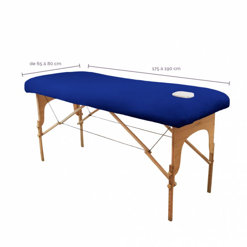 Drap-housse pour table de massage - Éponge - Bleu azur