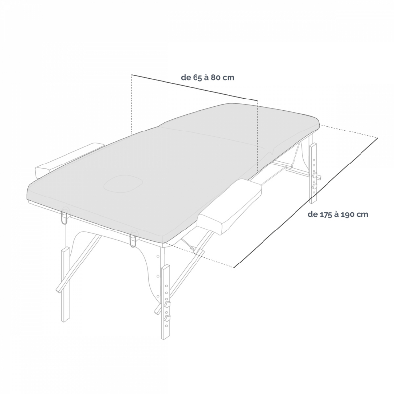 Drap-housse pour table de massage - Éponge - Bleu azur
