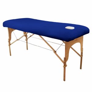 Drap-housse pour table de massage - Éponge - Bleu azur