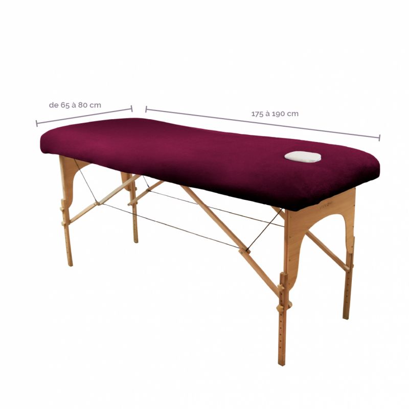 Drap-housse pour table de massage - Éponge - Prune