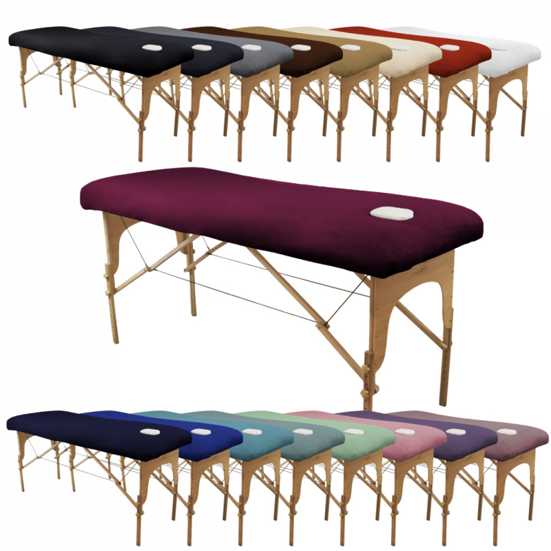 Drap-housse pour table de massage - Éponge - Prune