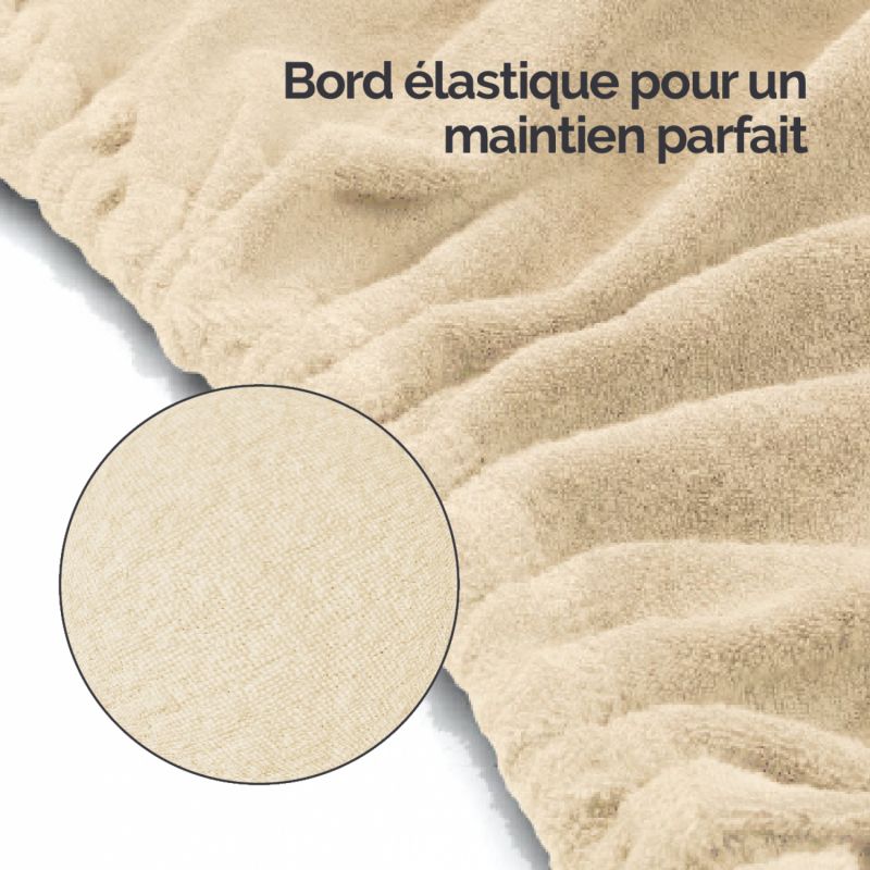 Drap-housse pour table de massage - Éponge - Beige