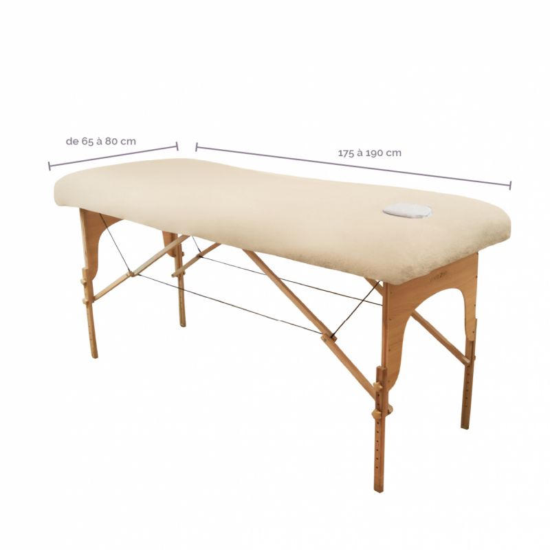 Drap-housse pour table de massage - Éponge - Beige