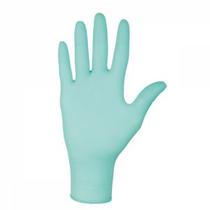 Boite de 100 gants nitrile jetables - non poudrés - Vert - M