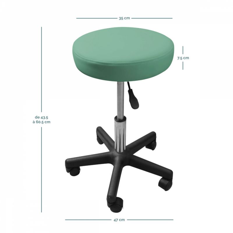 Tabouret réglable - Confort - Vert pastel