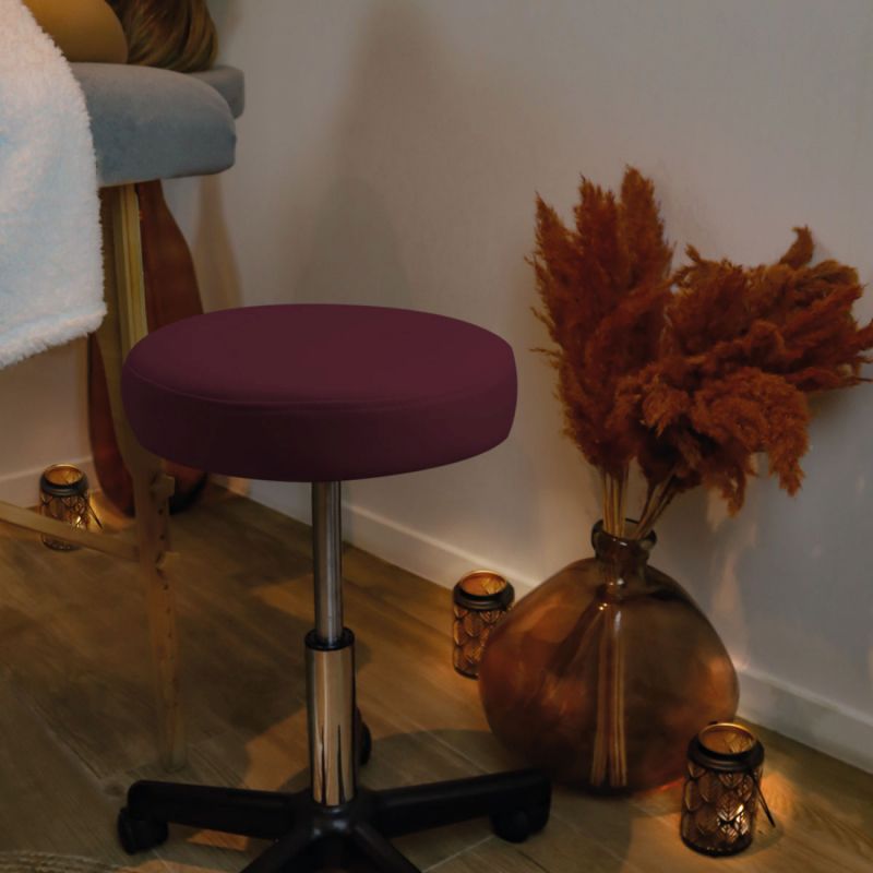 Tabouret réglable - Confort - Prune