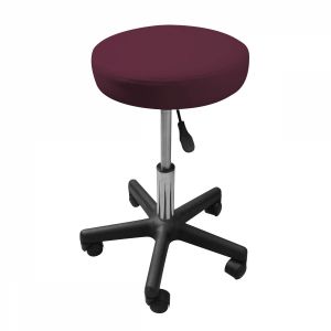 TABOURET ERGONOMIQUE A47H CHOCOLAT SELLE TÉLESCOPIQUE A ROULETTES