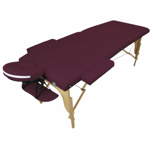 Table de massage bois - 2 Zones - Prune