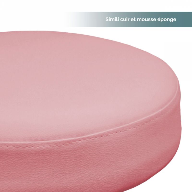 Tabouret réglable - Confort - Rose pastel