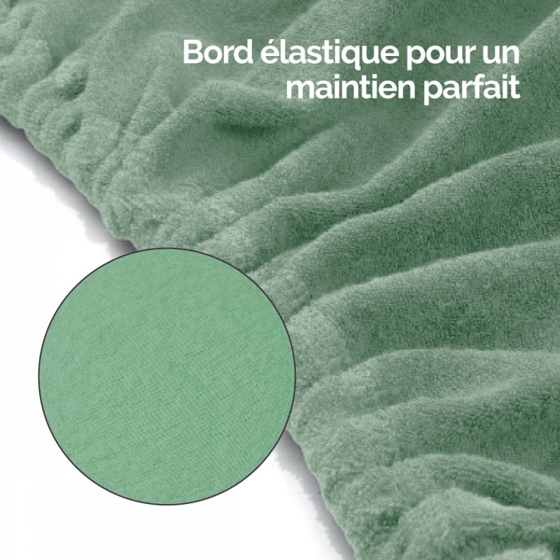 Drap-housse pour table de massage - Éponge - Vert pastel