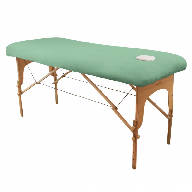 Drap-housse pour table de massage - Éponge - Vert pastel
