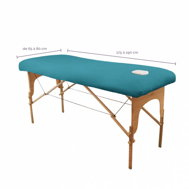 Drap-housse pour table de massage - Éponge - Bleu turquoise