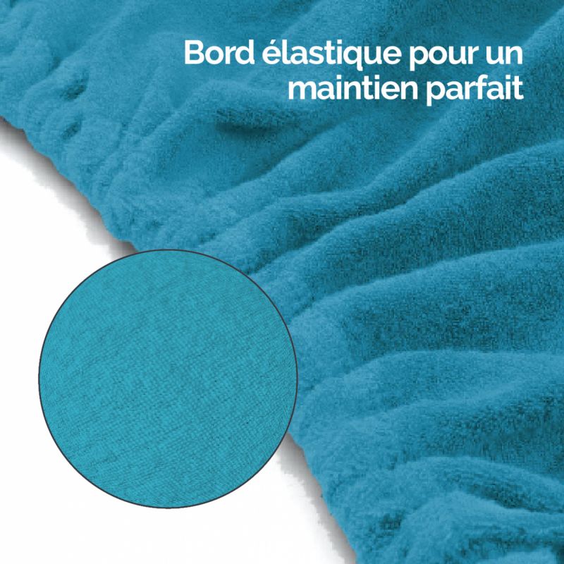 Drap-housse pour table de massage - Éponge - Bleu turquoise