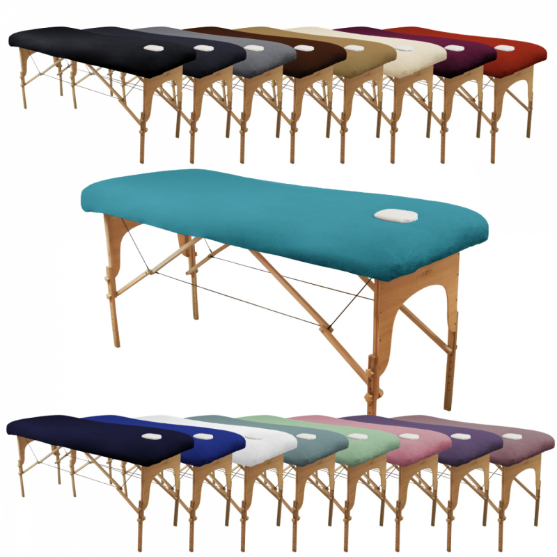 Drap-housse pour table de massage - Éponge - Bleu turquoise
