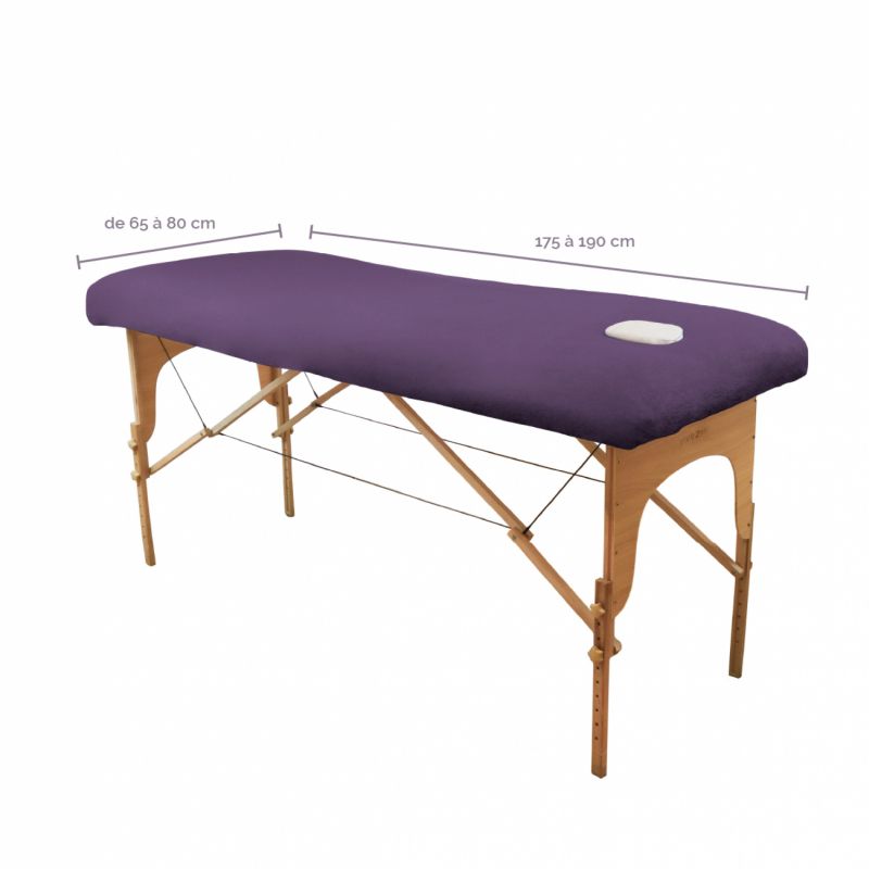 Drap-housse pour table de massage - Éponge - Violet