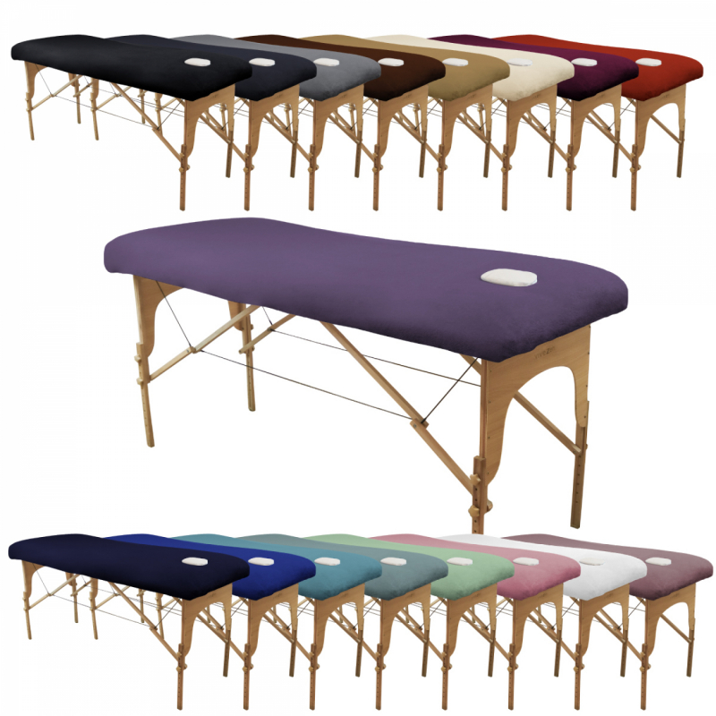 Drap-housse pour table de massage - Éponge - Violet