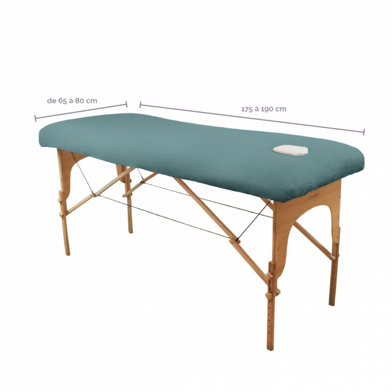 Drap-housse pour table de massage - Éponge - Bleu pastel